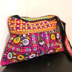 Recycled Vintage Tribal Gypsy Fabric Purse Handmade in Rajasthan India